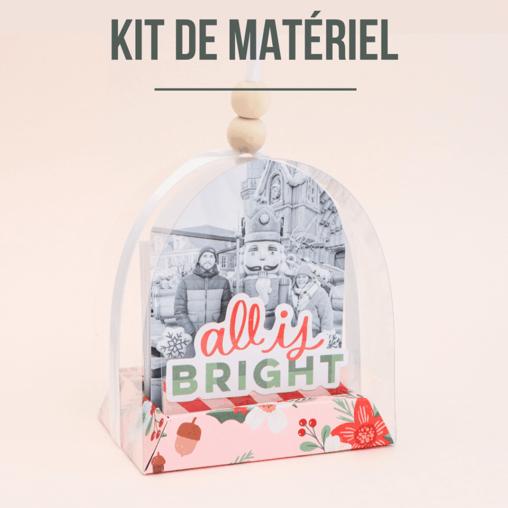 kit de materiel cours atelier en ligne de scrapbooking boule de noel a suspendre l'atelier de jolies choses