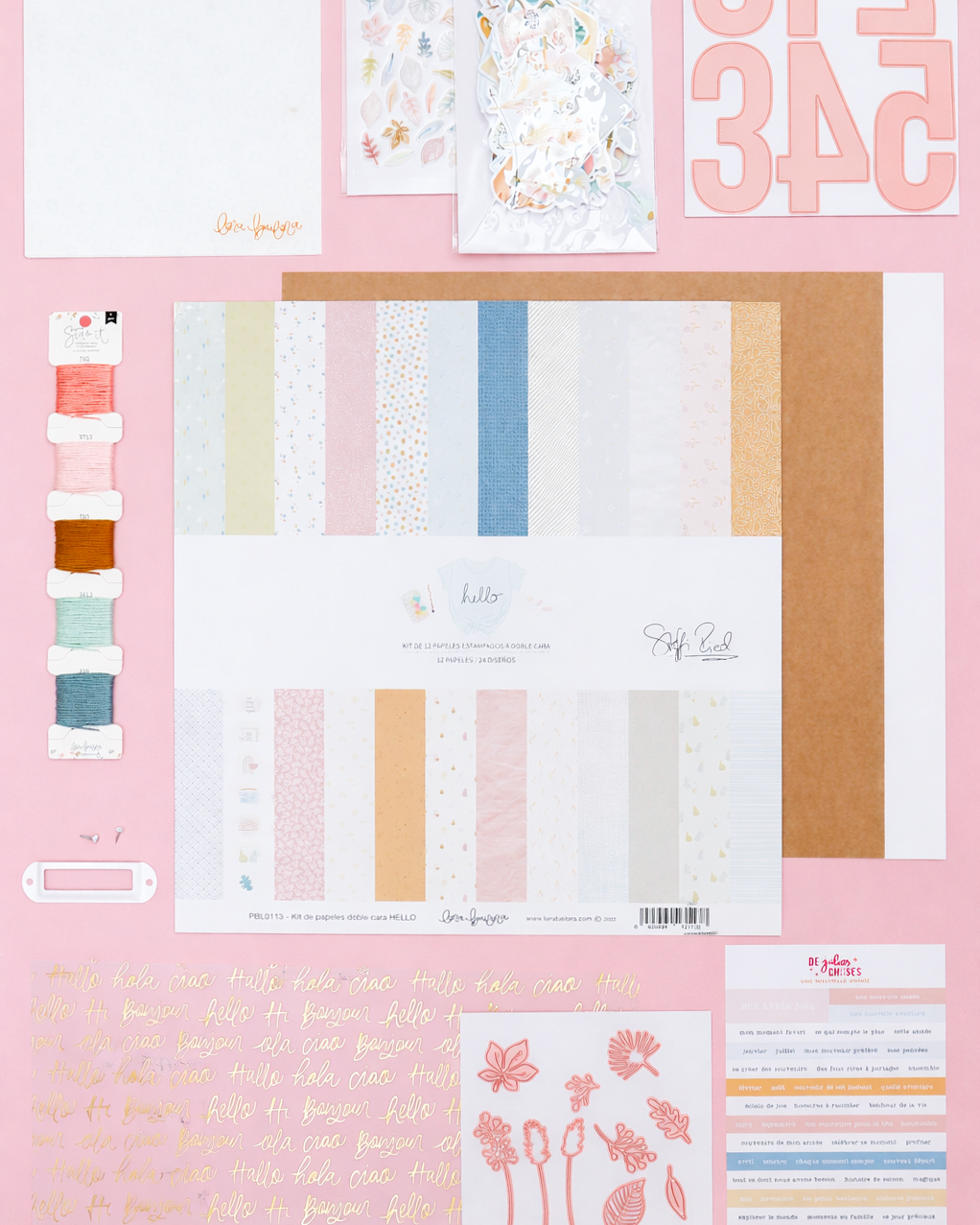 photo de mise en scène des éléments du kit