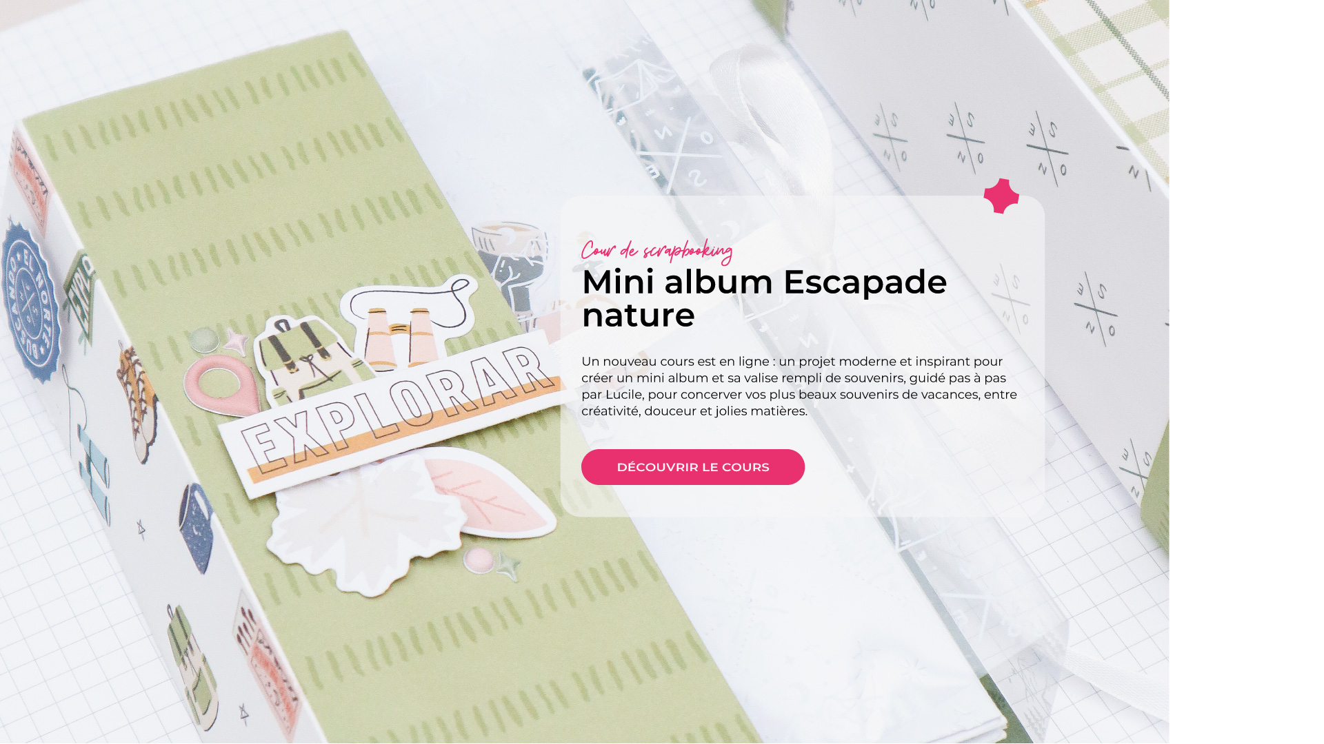 album scrapbooking escapade nature carnet