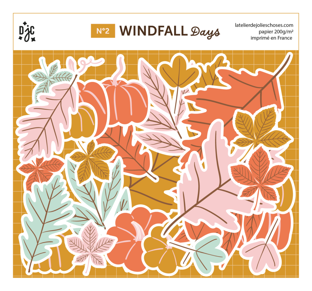 lot de die cuts feuillage pour le scrapbooking Windfall Days
