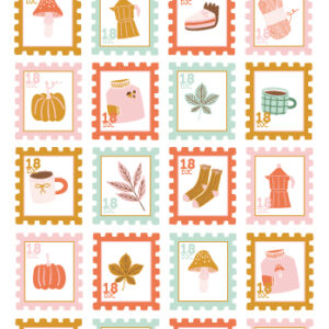 planche de stickers timbres pour scrapbooking Windfall Days