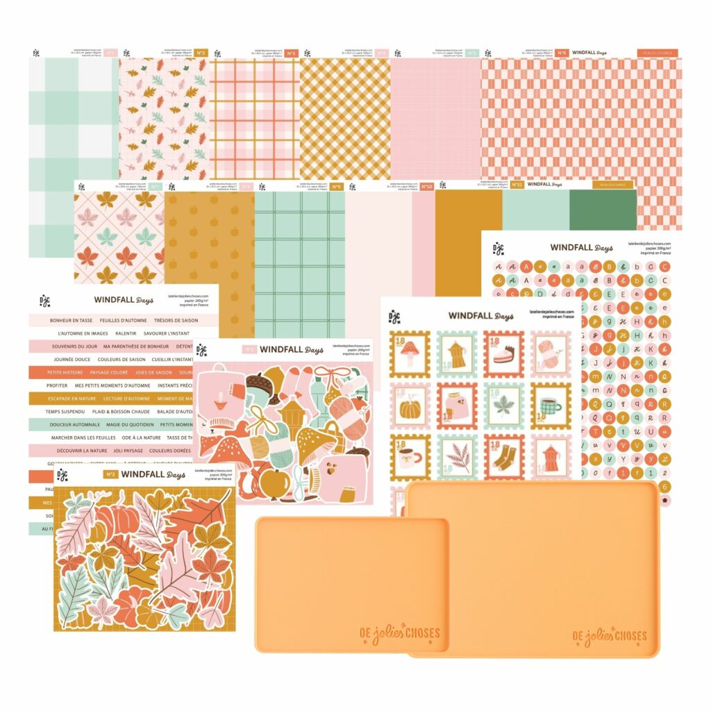 l'experience de la collection de scrapbooking Windfall Days par De Jolies Choses