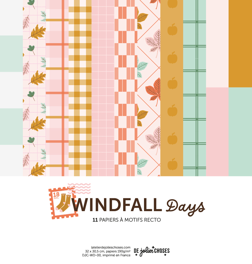 windfall days couverture papiers scrapbooking